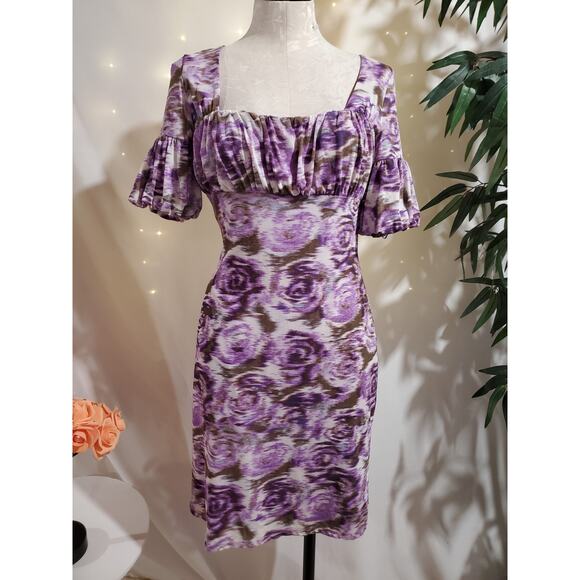 INC International Concepts Dresses & Skirts - Vtg INC International Concepts Y2K Mesh Milkmaid Babydoll Dress S Fairy Grunge